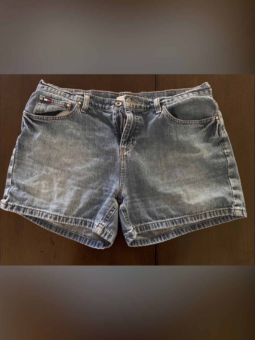 Tommy Hilfiger Light Blue Denim High-Rise Shorts